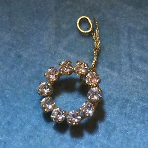 REAL Diamond Necklace Charm 10 Diamonds